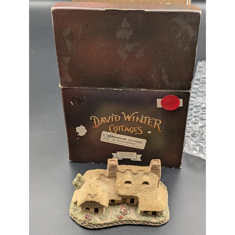 Vintage David Winter Meadow Bank Cottage 1985 With Box‎ And Coa